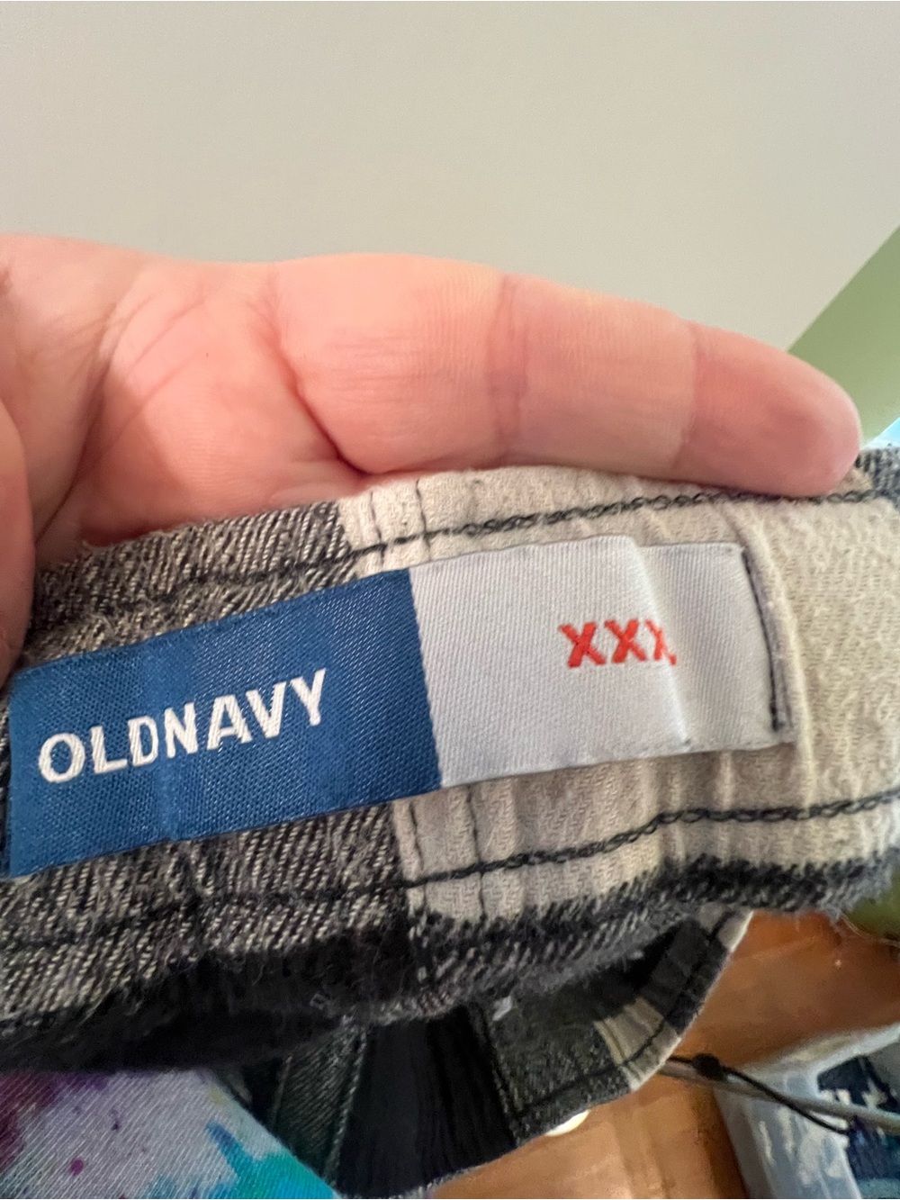 Old Navy Men’s Sz XXXL Flannel Pajama Pant White Black Buffalo Plaid 100% Cotton - Picture 10 of 11